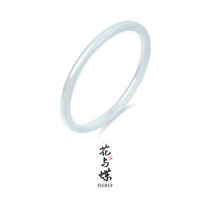 花与蝶月蓝美人玉髓手镯新中式国风2024年新款轻奢小众高级感手饰