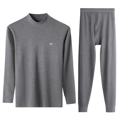 七匹狼男士秋衣秋裤纯棉中领