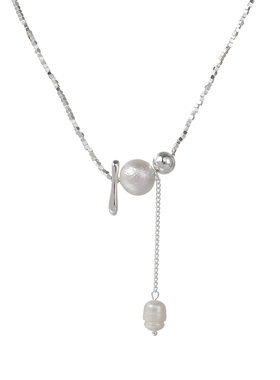 碎银子棉花珍珠项链异形珍珠吊坠