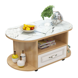 玻璃移动现代个性椭圆形功夫茶几简约客厅小户型经济型多功能创意