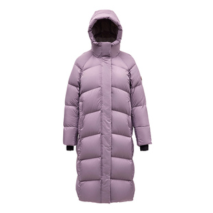 【黑金】君羽800蓬鹅绒服女过膝连帽长款加厚鹅绒羽绒服女长款