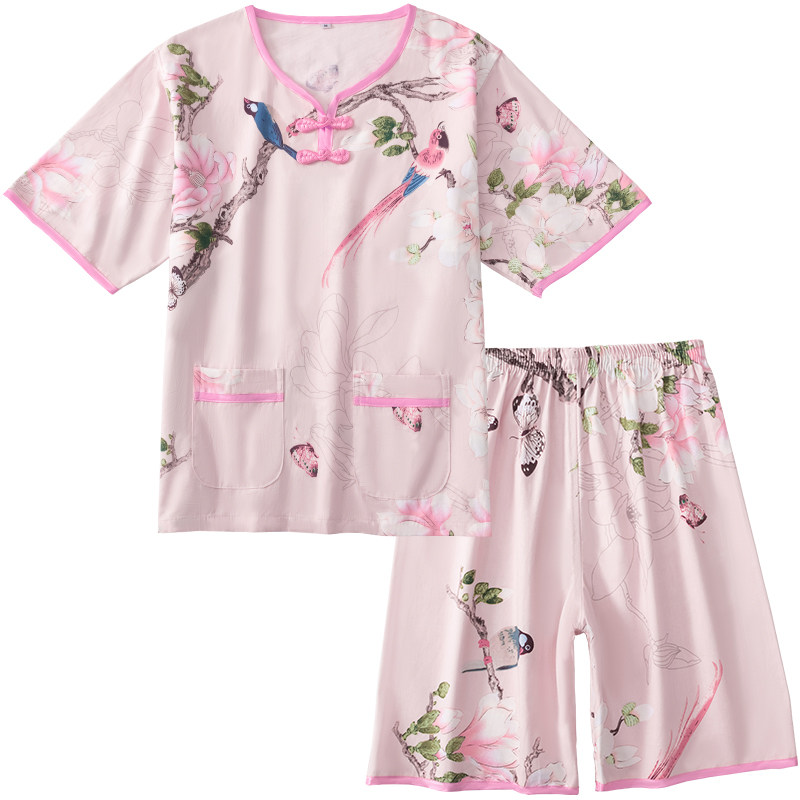 汗蒸服女款纯棉全套2023新款国风大码情侣男温泉桑拿服浴服家居服