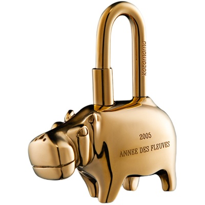 中古年份动物河马飞马金属挂件