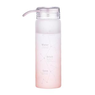 渐变色ins玻璃杯磨砂星空韩版男女大容量便携水杯随手杯创意学生