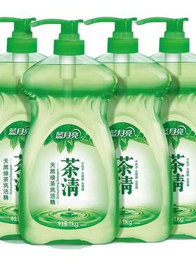 天然绿茶洗洁精蓝月亮瓶