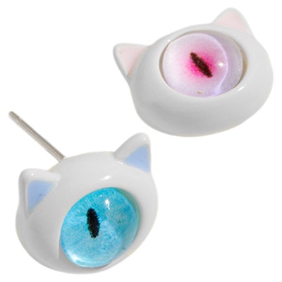 TheGreenParty萌趣怪兽银针耳钉