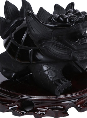 天然招财摆件黑曜石龙龟