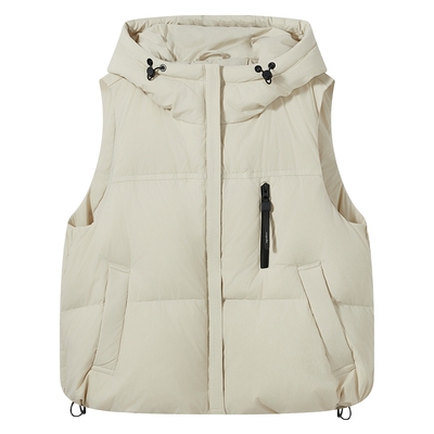 热风2025年女士撞色机能羽绒背心