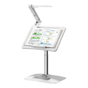 可升降儿童床上学习书桌子看书绘本阅读架折叠小桌板多功能带台灯坐放在飘窗用的写作业神器床桌支架移动调节