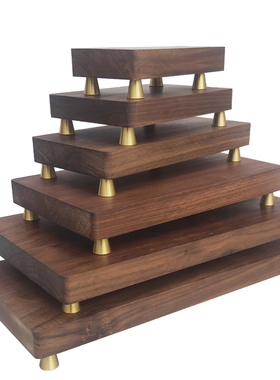 胡桃木摆件摆件底座摆放花瓶