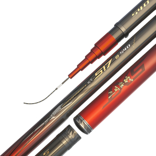 富源百川517二代综合鱼竿手竿28调超轻超硬鲫鱼杆鲤鱼竿台钓手杆