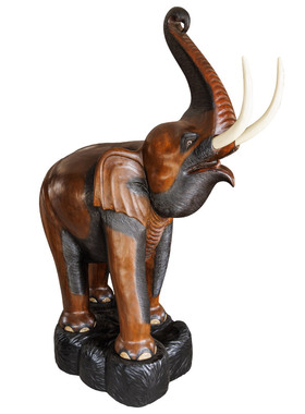 东南亚门口大象落地摆件店铺布置