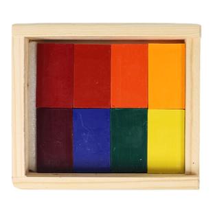 华德福社区店德国进口stockmar史都曼绘画蜡砖蜡块蜡笔8色木盒装