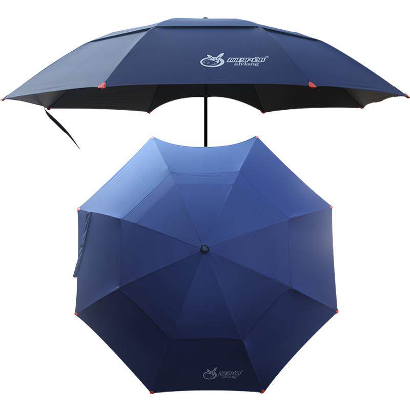 新款黑胶加固防暴雨万向钓鱼伞