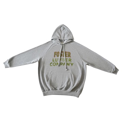 H AND E 原创童装2026春季花灰色美式印花连帽卫衣女童亲子装母女