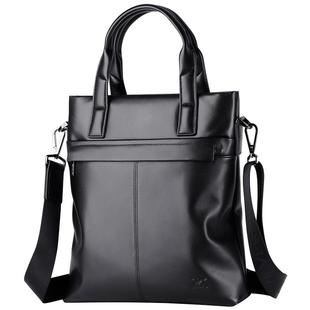 七匹狼男士包商务手提公文包大容量竖款真皮男包头层牛皮高端皮包