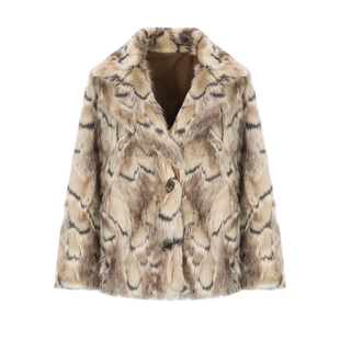 BB BLUE 原创设计 “野兽小姐”环保皮草毛毛绒外套女冬小众大衣