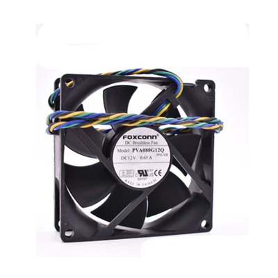 富士康foxconn PVA080G12Q 8cm 8025 12V 0.65A4针PWMCPU机箱风扇