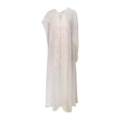 肌理感绉纱蕾丝连衣裙