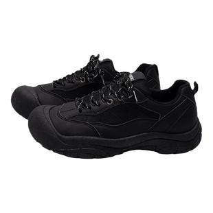 环球黑色登山鞋男款2025春夏新款休闲男鞋户外耐磨徒步爬山运动鞋