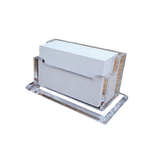 亚克力名片盒前台桌面卡片槽收纳盒摆台台面放明信片车载名片架座