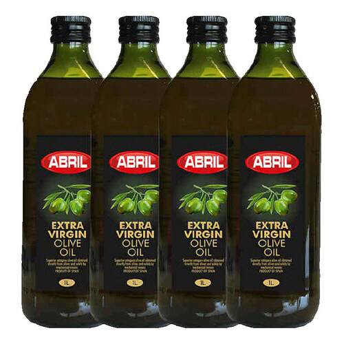 【自营】西班牙进口ABRIL特级初榨橄榄油1L*4瓶酸度≤0.3%炒菜