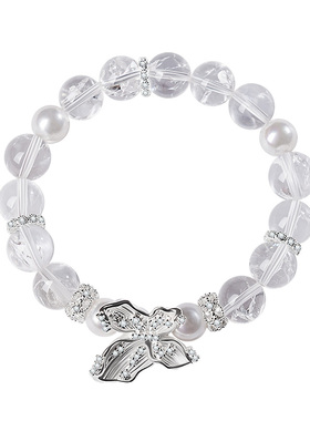 宫里上新纯天然正品白水晶手串