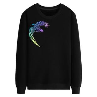 加绒卫衣男冬季圆领保暖上衣2025年潮牌ins风宽松运动不带帽外套