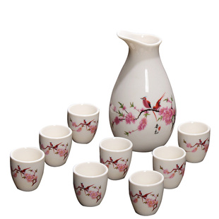 白酒酒具陶瓷小酒壶创意礼盒套装家用分酒器仿古日式小酒盅烈酒杯