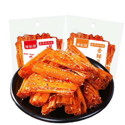 湖南特色爆辣豆卷香辣手撕豆皮过瘾儿时怀旧小吃办公室解馋零食