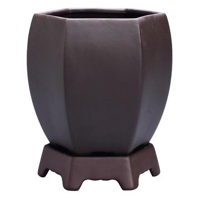 高款方形兰花专用悬崖紫砂花盆