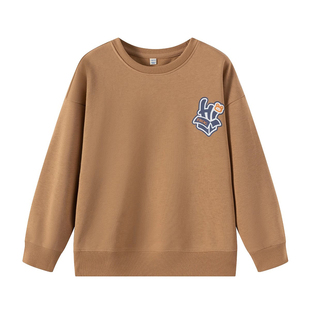 【牛奶丝】青蛙王子童装男童卫衣2025新款春秋装儿童圆领套头上衣