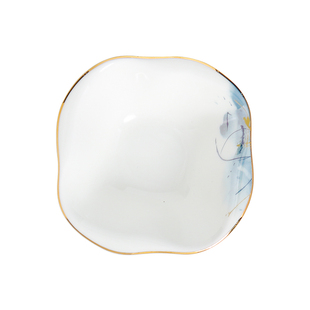 4个骨瓷家用味碟小吃碟子创意陶瓷4英寸蘸酱碟醋碟调味碟小盘子