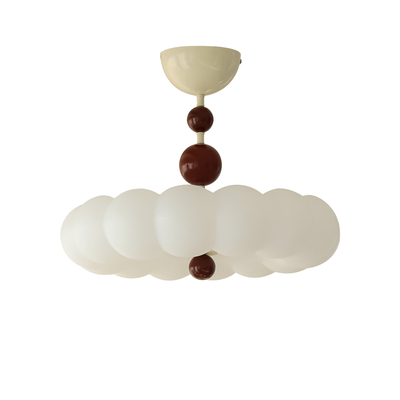 洛西可 法式奶油风卧室吸顶灯 中古云朵现代儿童主卧餐厅护眼吊灯