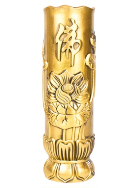 黄铜香筒家用佛堂香桶摆件