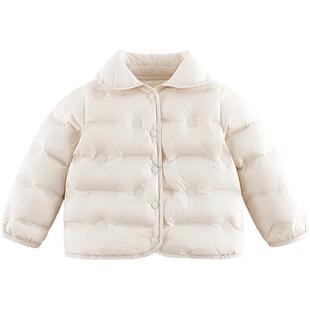 [无缝羽绒]马克珍妮女童超轻云感保暖排骨羽绒服 宝宝冬装241606