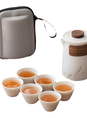 德化陶瓷旅行茶具1壶3杯