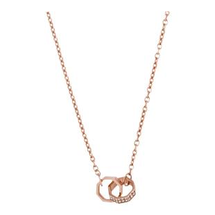 Armani阿玛尼LOVE环环相扣项链女 精致时尚锁骨链生日礼物送女友