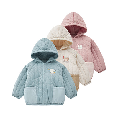 拉比儿童防风连帽风衣外套
