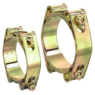 欧式铁镀锌双头强力卡箍喉箍双层高压加强型橡胶管夹重型卡扣抱箍