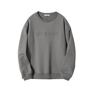 THESSNCE SAVAGE立体压印工艺 挺括质感精棉毛圈套头卫衣P6