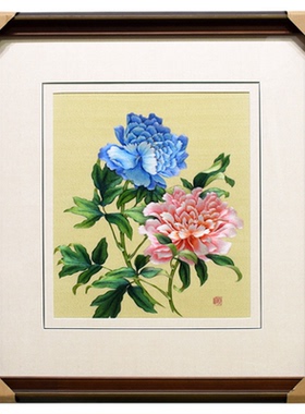 苏绣牡丹花开富贵乔迁外宾装饰画