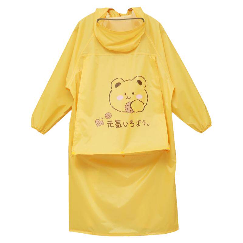 天堂学生雨衣上学带书包位男女中大童长款雨披青少年初中生小孩子