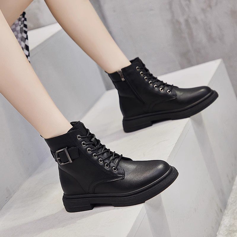 真皮马丁靴女大东中2025年秋冬新款女鞋加绒短靴春秋爆款靴子棉鞋