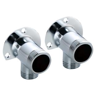 304不锈钢花洒淋浴暗装改明装转换头固定底座加厚转换配件4分/6分