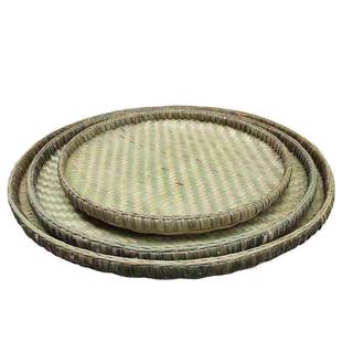 纯手工竹编圆簸箕竹匾竹筛有孔竹筛无孔簸箕纯手工家用制品干货晾