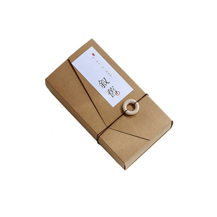 设计创意扣子牛皮纸盒 烘焙糕点小礼盒空盒 水果干花草茶包装定制