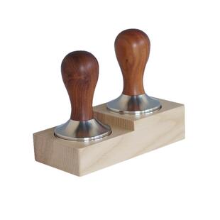 啡木创意简约纯实木咖啡压粉锤底座压粉器垫意式咖啡机支架收纳架