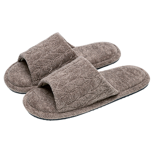 男士棉拖鞋四季家用室内开口透气露脚趾秋冬季情侣家居软底防滑女