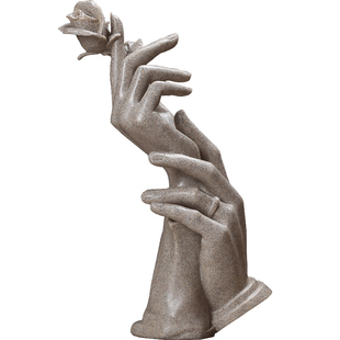 美式执子之手抽象样板间装饰品摆设创意客厅酒柜桌面艺术品摆件